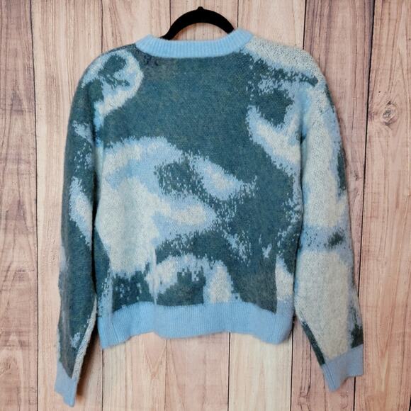 The Kooples Blue Colorblock Wool & Alpaca Sweater, Sz 3 / US 8-10 - Picture 4 of 14